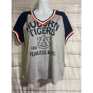 Wear By Erin Andrews Auburn Tigers Fearless V-Neck Tee Size Large